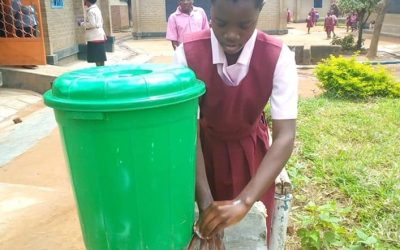 The handwashing facilities ease the life of girls at Viyele primary school in Mzuzu